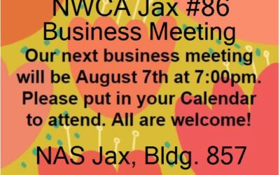 NWCA Jax #86 Announces its August 2019 Meeting Information.