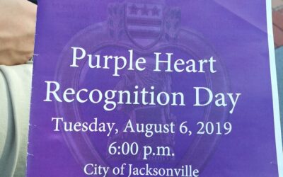 NWCA Daughters in Dixie #300 Attend Purple Heart Recognition Day Ceremony in Jacksonville, Florida, August 6, 2019.