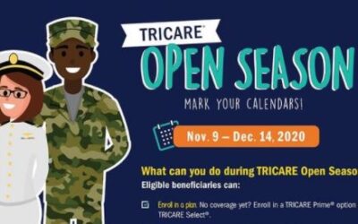 Tricare Open Season Opens Soon:  November 9 – December 14.